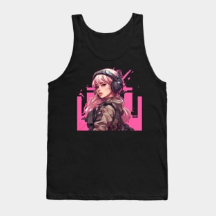 Anime Style Gamer Girl Tank Top